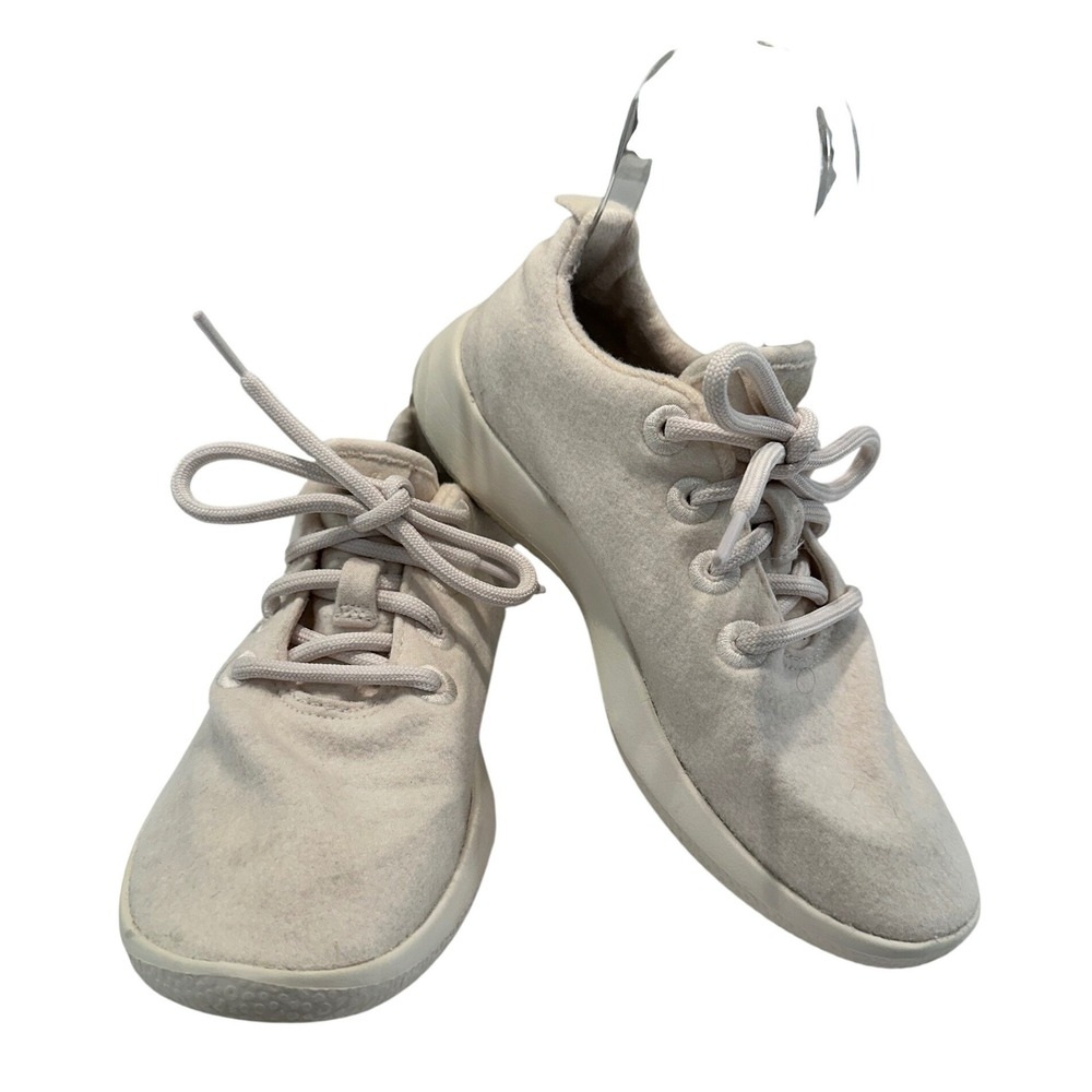 Allbirds Womens Wool Runner Sneakers Cream Off‎ White Merino Wool Size 6 WRW6